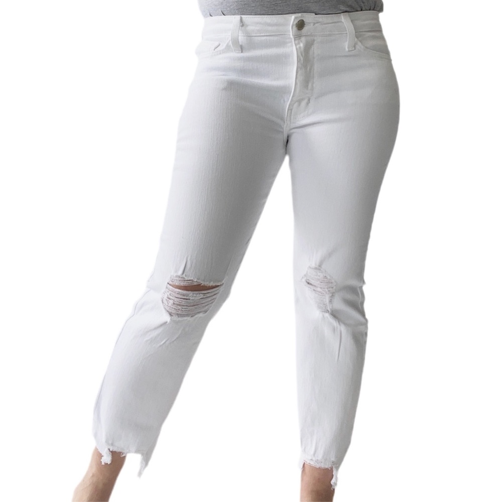 Sienna White Distressed Denim